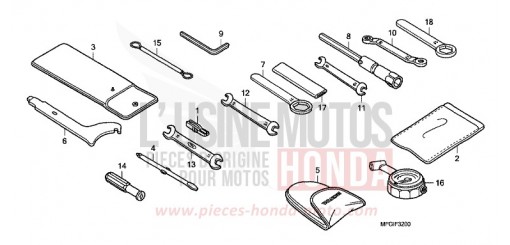 OUTILS CB600FA3A de 2010